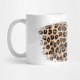 Distressed Leopard Print Mug